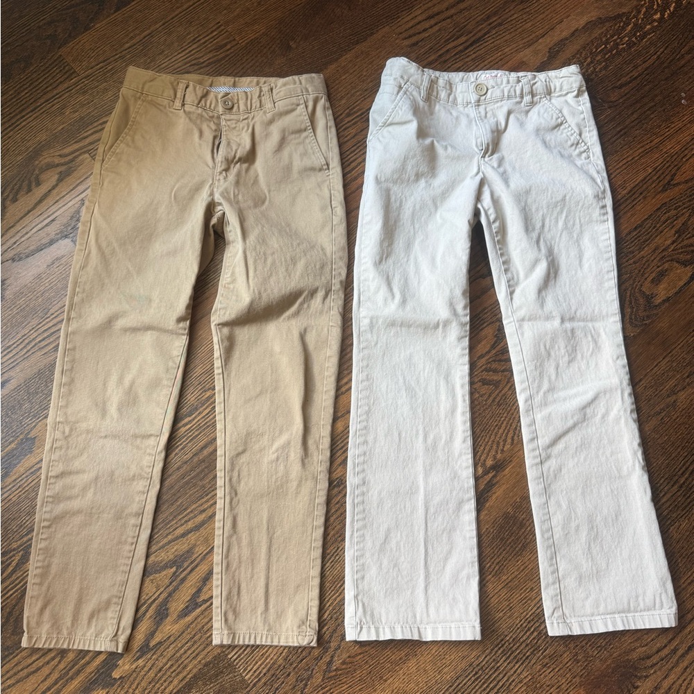 Boys size 12 Light & Dark Khaki Pants Set